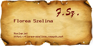 Florea Szelina névjegykártya